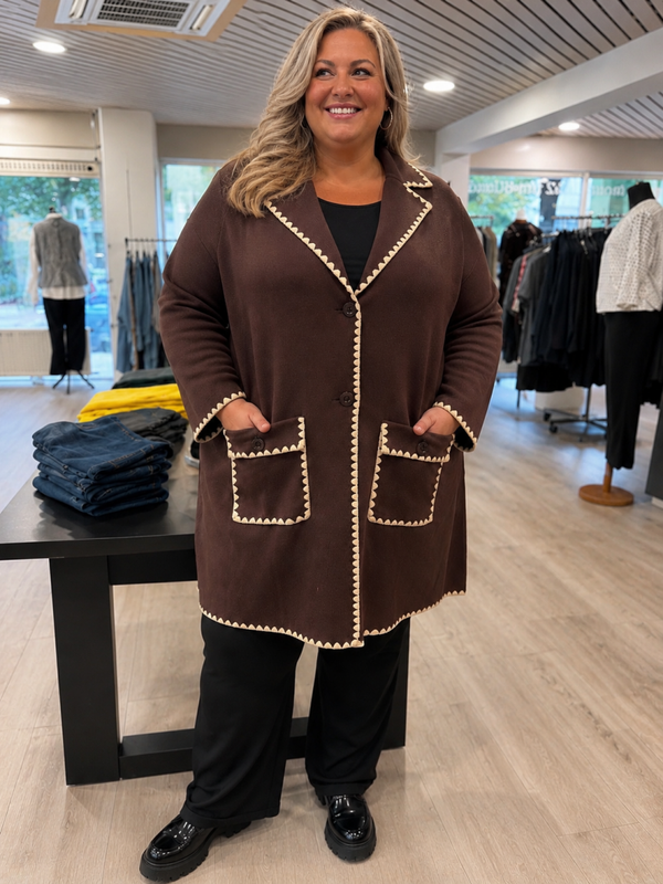 Only M 233.51 Vest Viscose Brei Marrone Camel