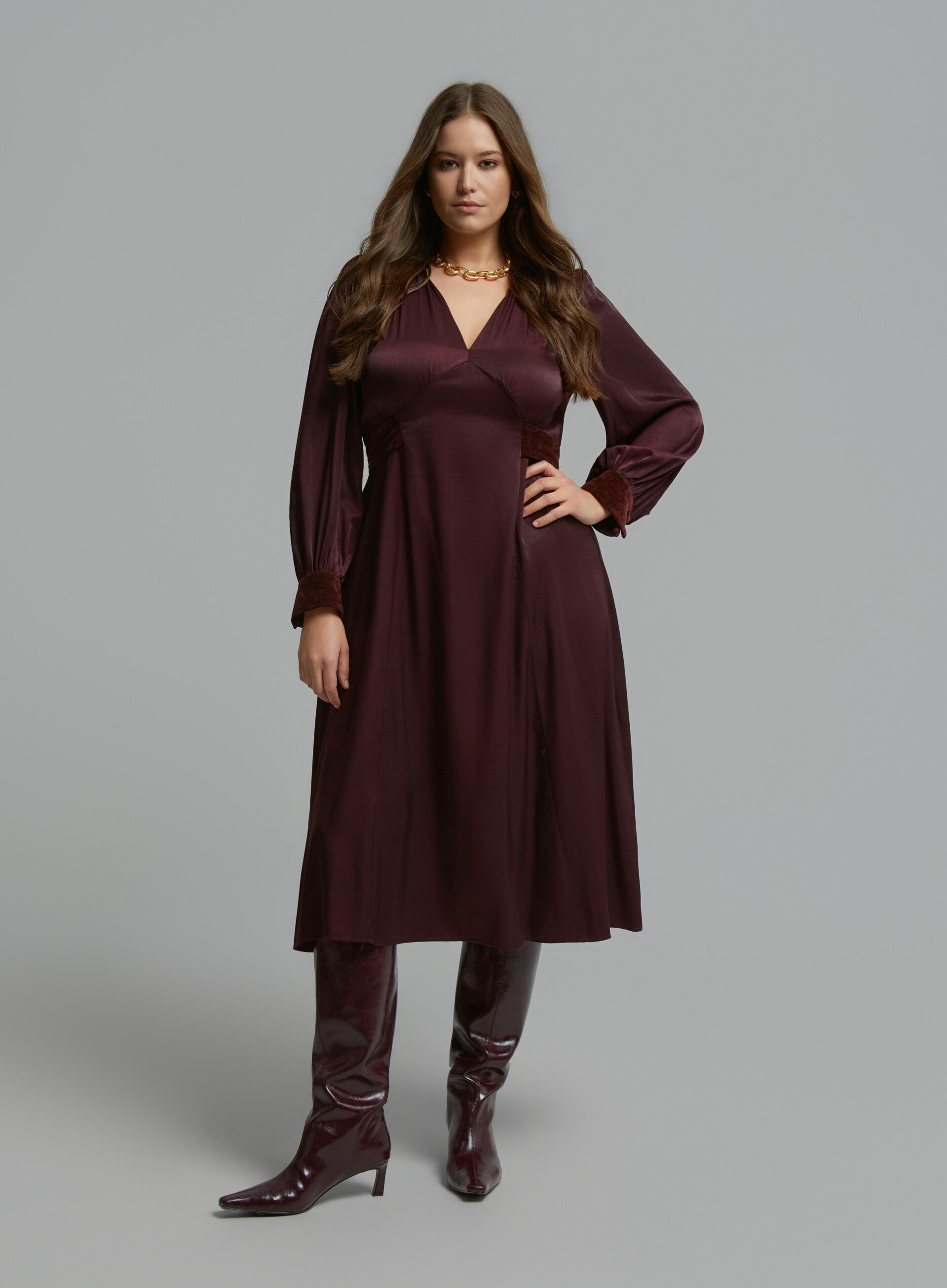 MAT 8601.7003 Jurk Bordo