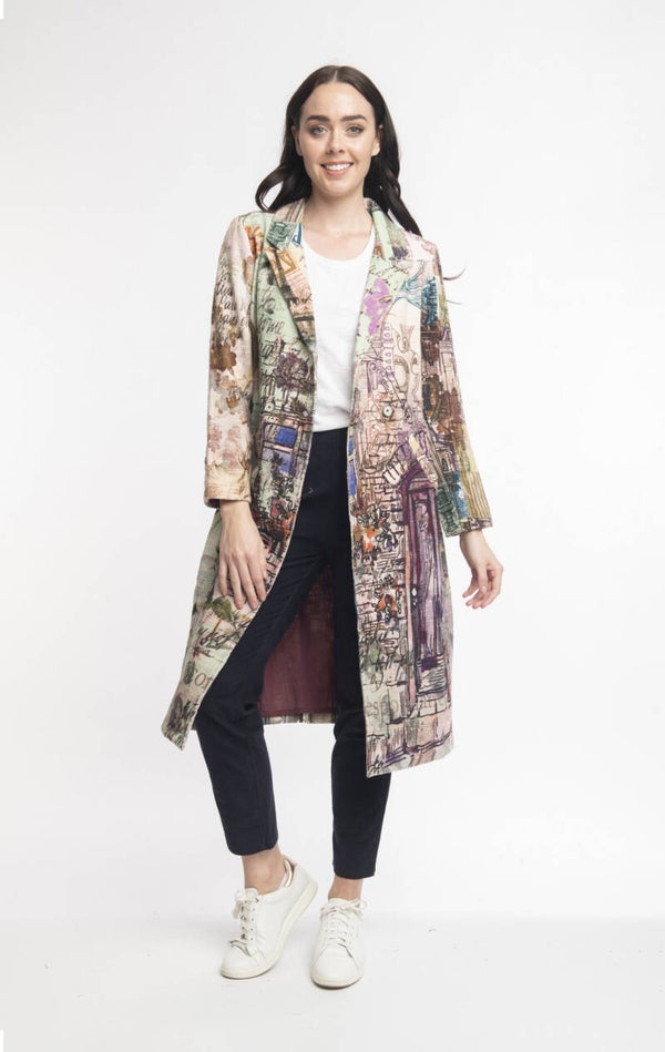 Orientique Coat Digital long Print 62656