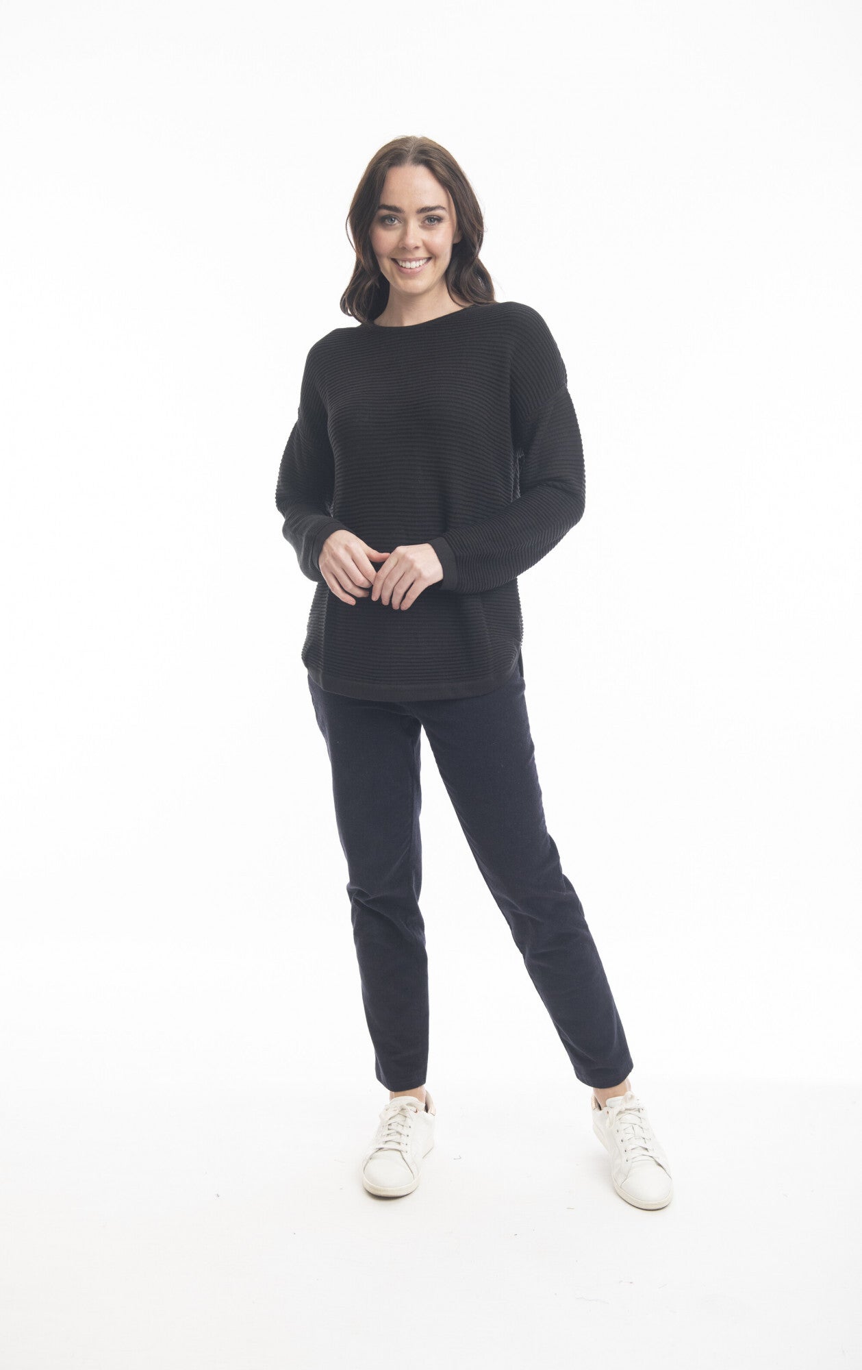 Orientique Knits Ribbed Jumper Black 1253