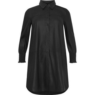 NO1 Lederen doorknoop zwart 1194