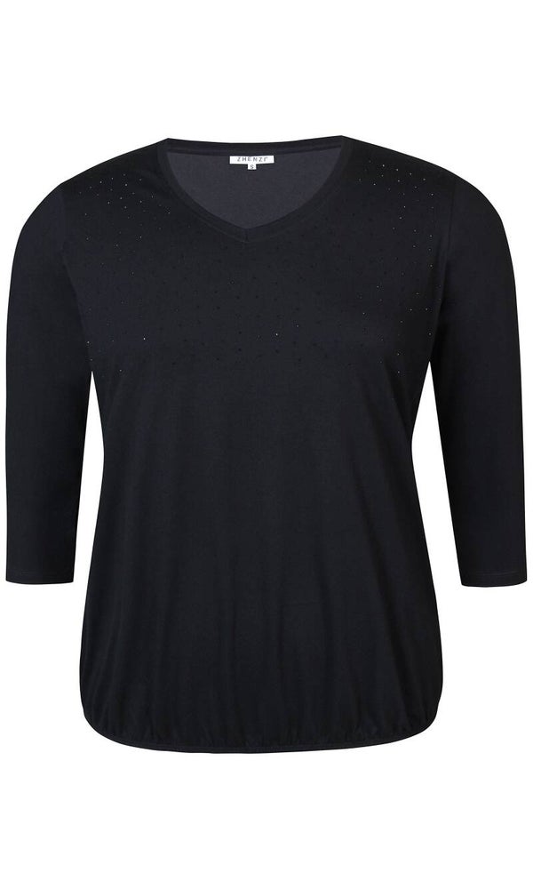 Zhenzi Alania shirt zwart 200013