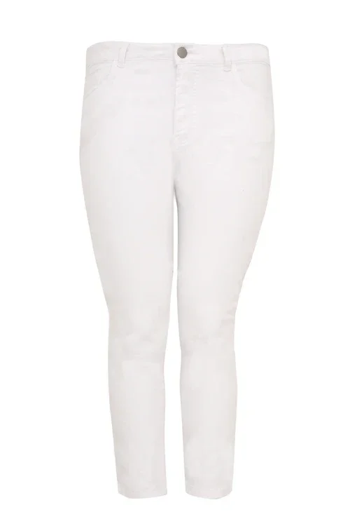 Yoek B5566 Jeans wit met ritsje