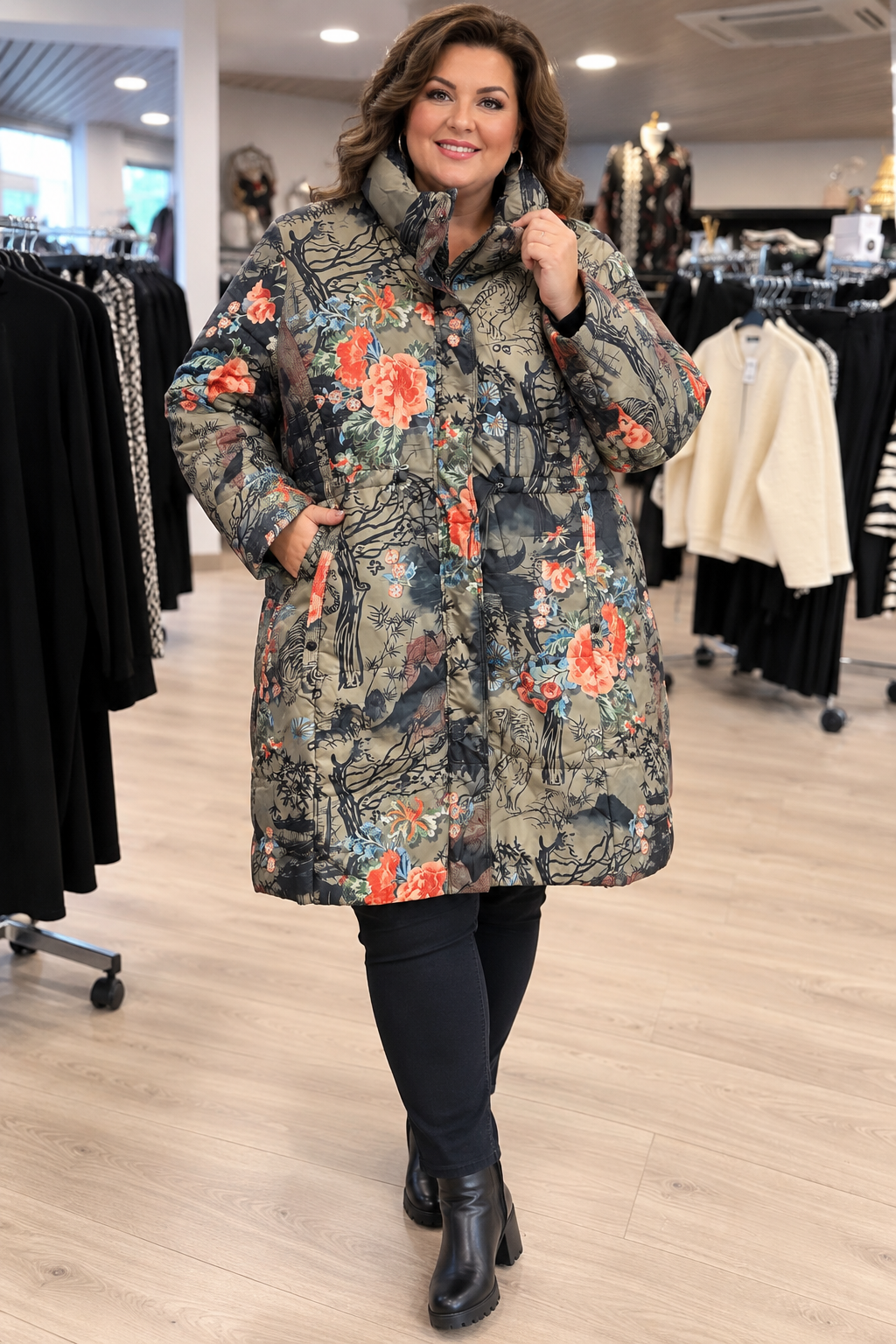 Orientique Puffer Coat Keqioa 82239
