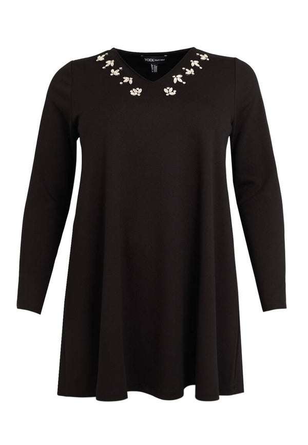 Yoek BL38410 Tunic A Line Eco Vero Black