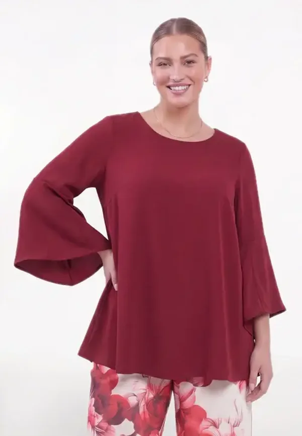 Yoek BL40449 Tunic Cherry