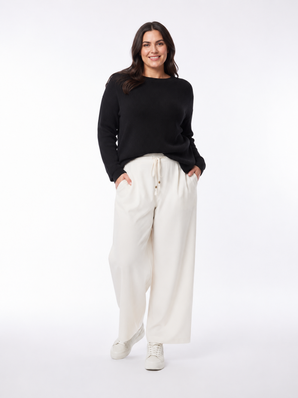 Orientique 2697 Broek Baby Rib Winter Wit