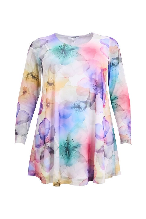 Yoej C36419 Tunic Wide Bottom Bloom
