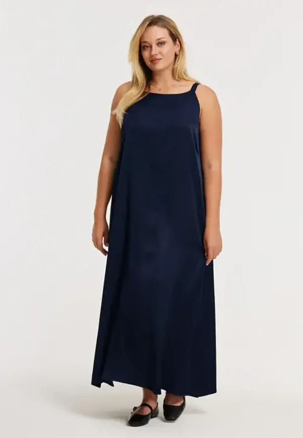 Yoek Capsule Maxi Jurk Nacht Blauw