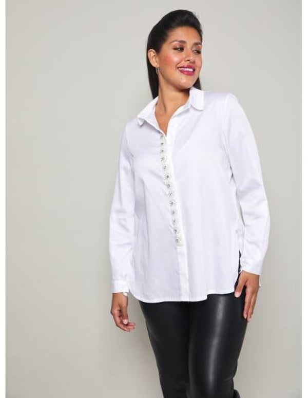 Anvito Blouse 5038 Wit Strass Criselle