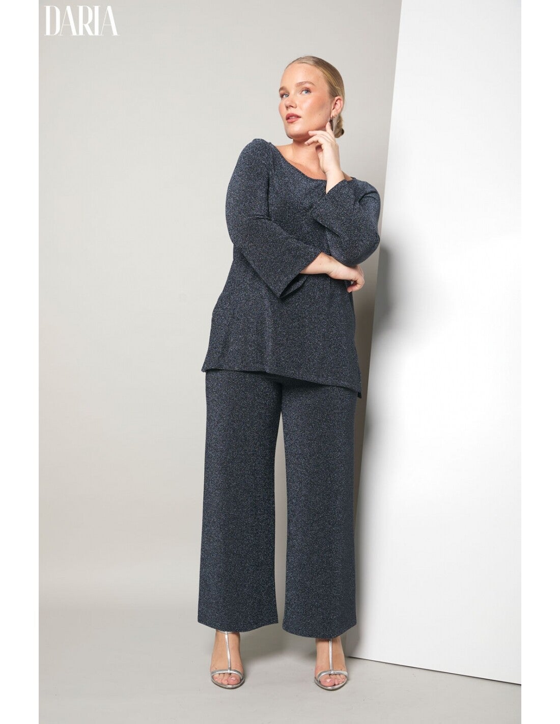 Anvito Daria Edith Shirt Zwart/ZIlver