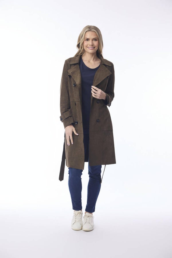 Orientique Coat Belted Olive 82282