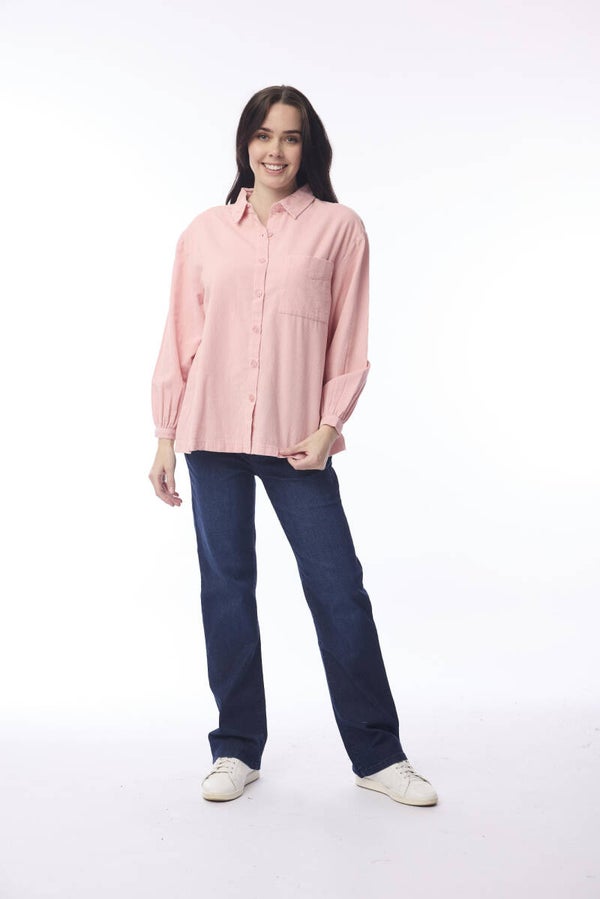 Orientiqeu Blouse Baby Rib Pink 23148