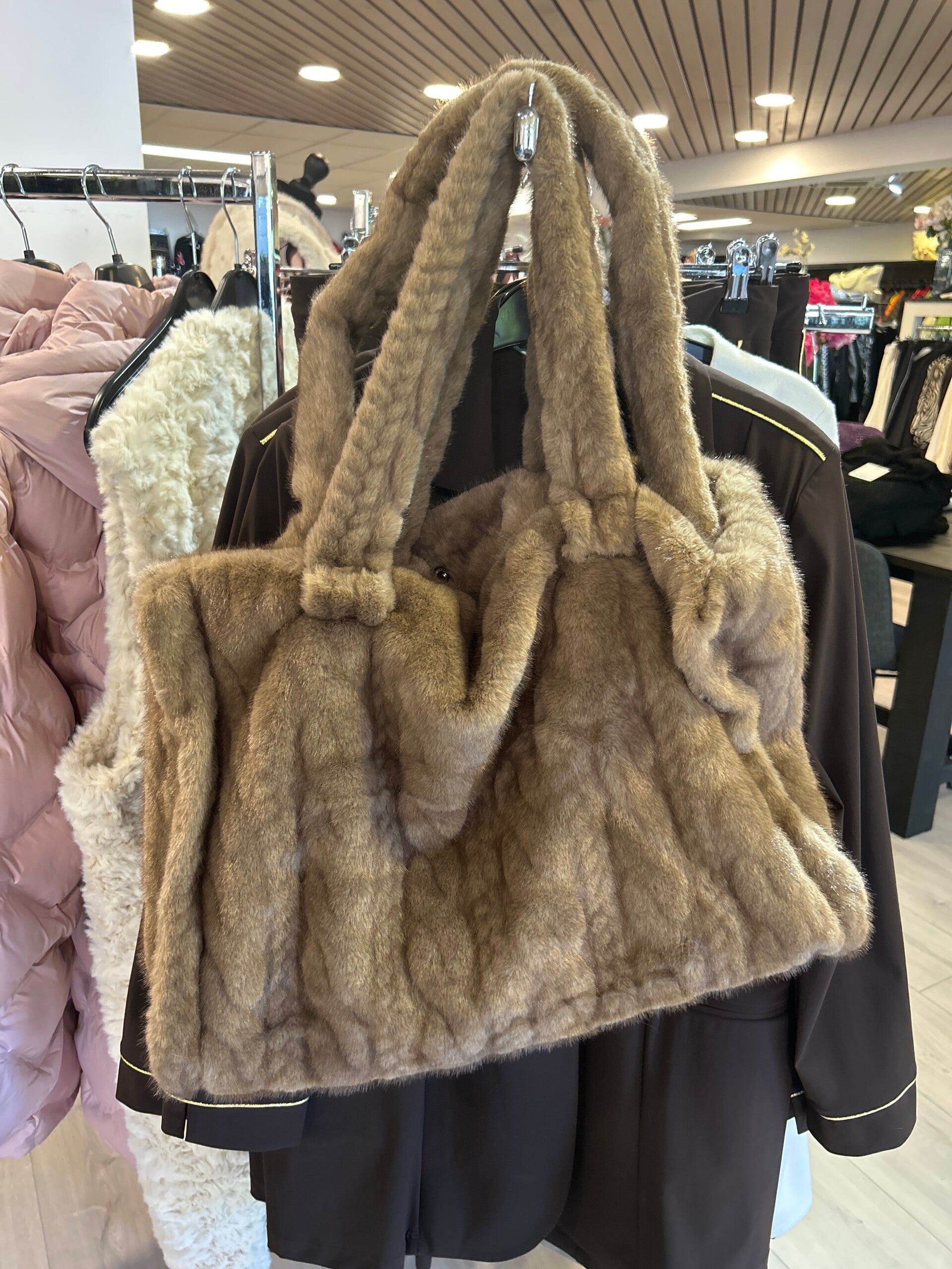 Tas bont (namaak) taupe