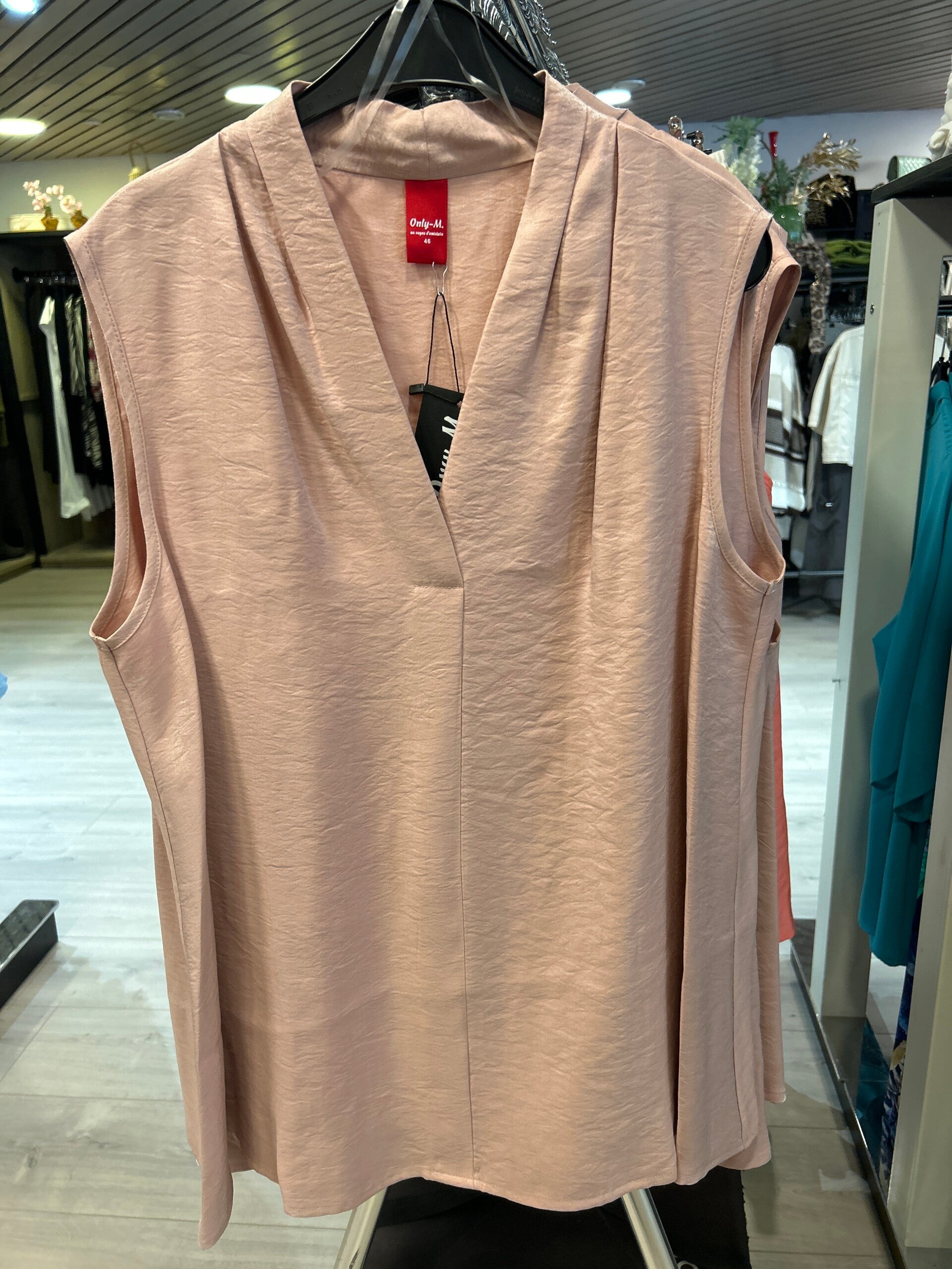 Only M 230.28 Shawlkraag Top Rosa Antico