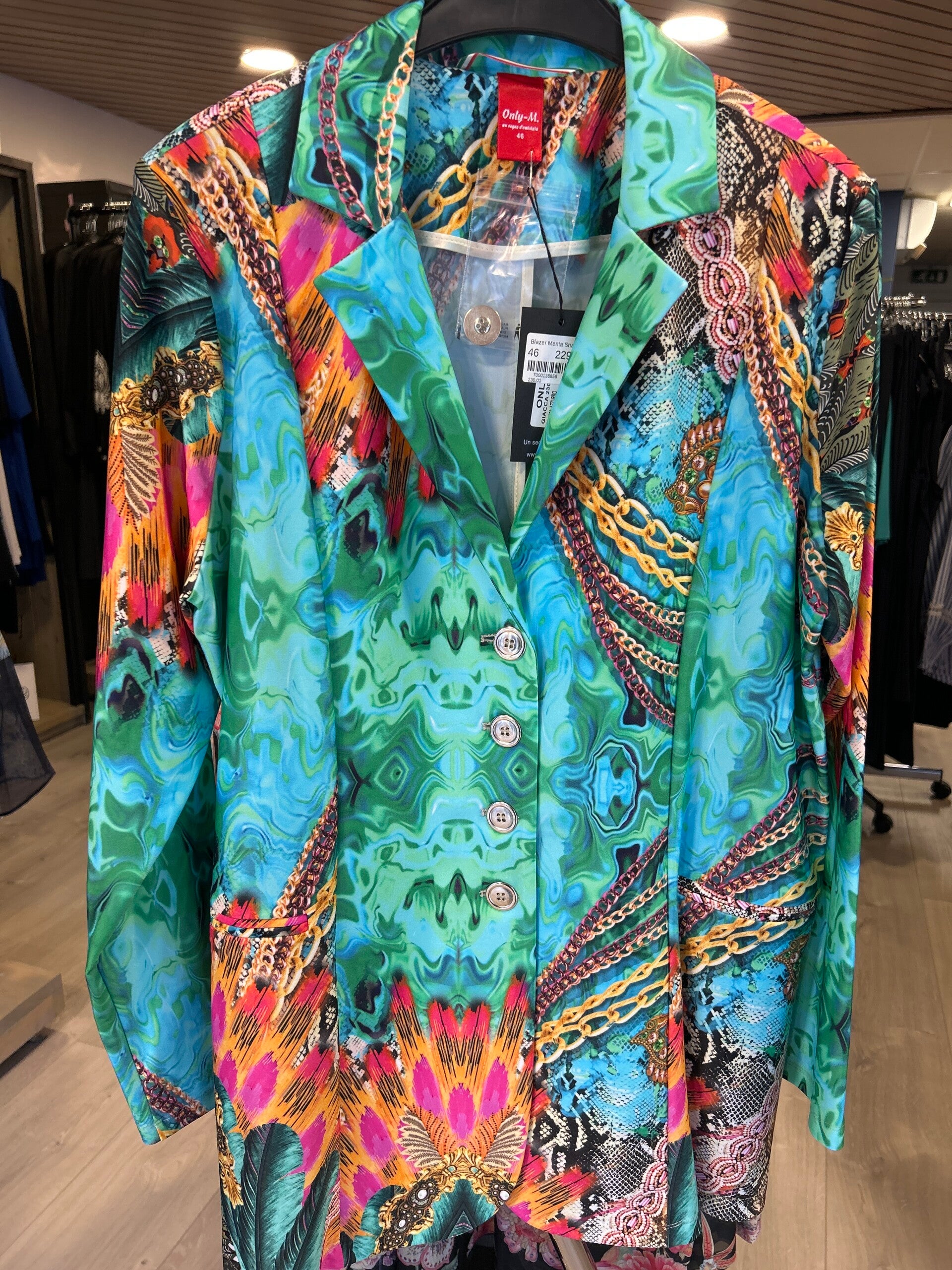 Only M 230.01 Midi Stampa Snake Azzuro Blazer