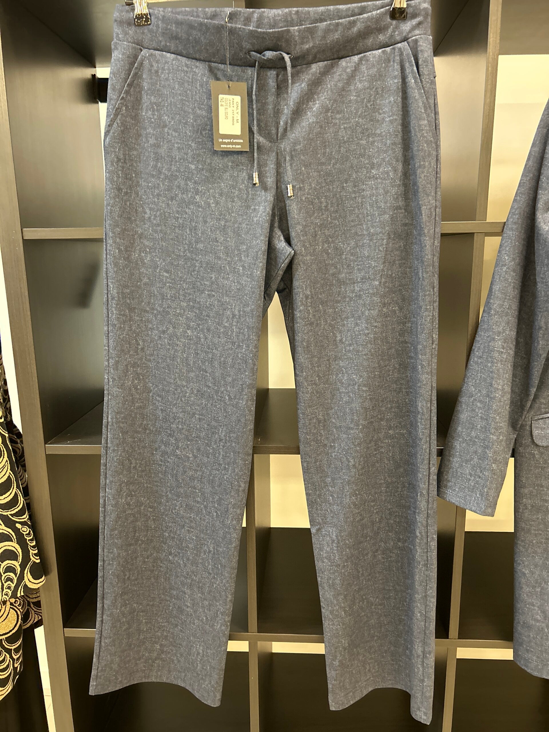 Only M Jeans look pantalon wijd Donker 21705