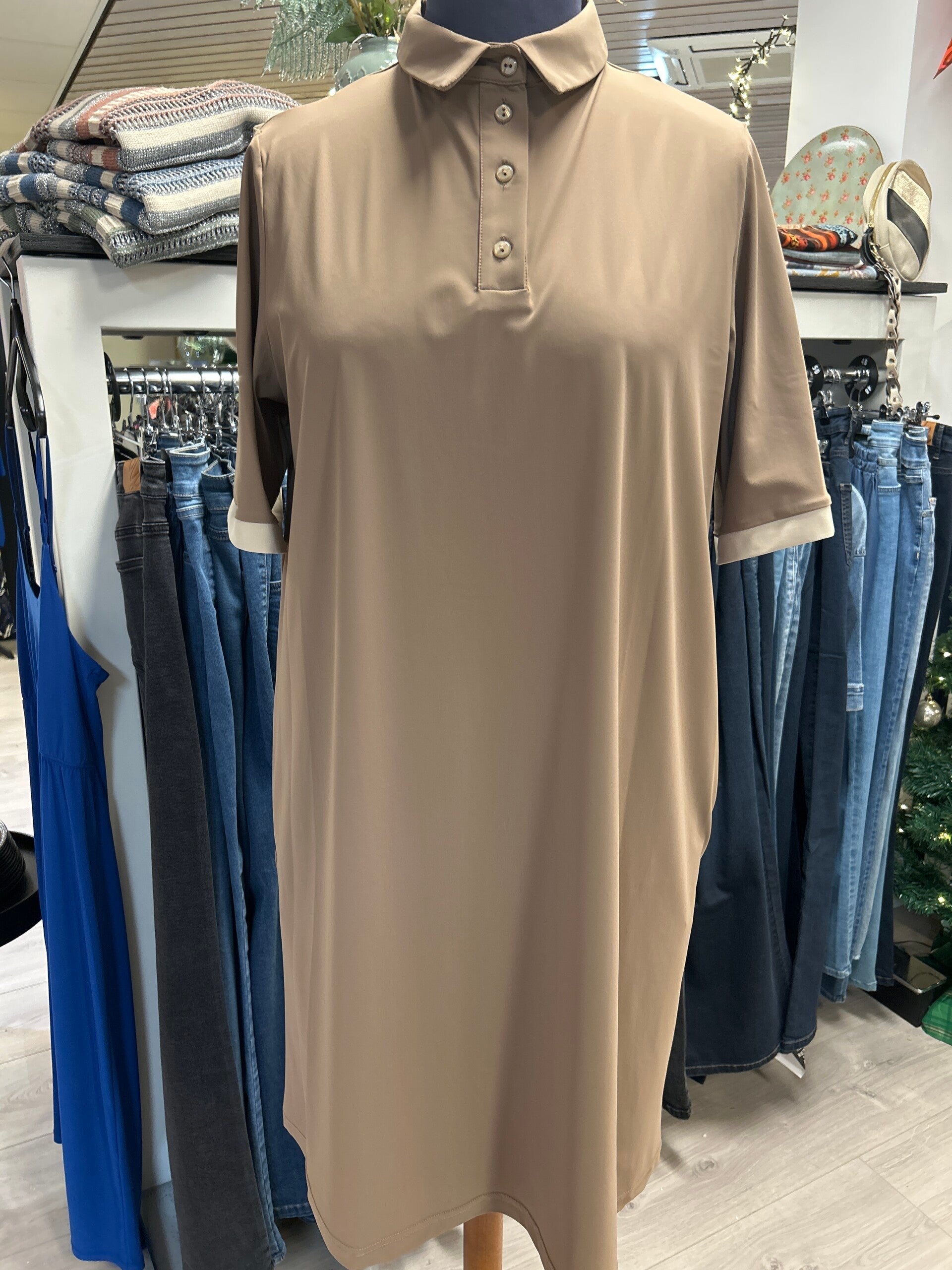 Only M 093 Polo Jurk Cappucino/Sabbia