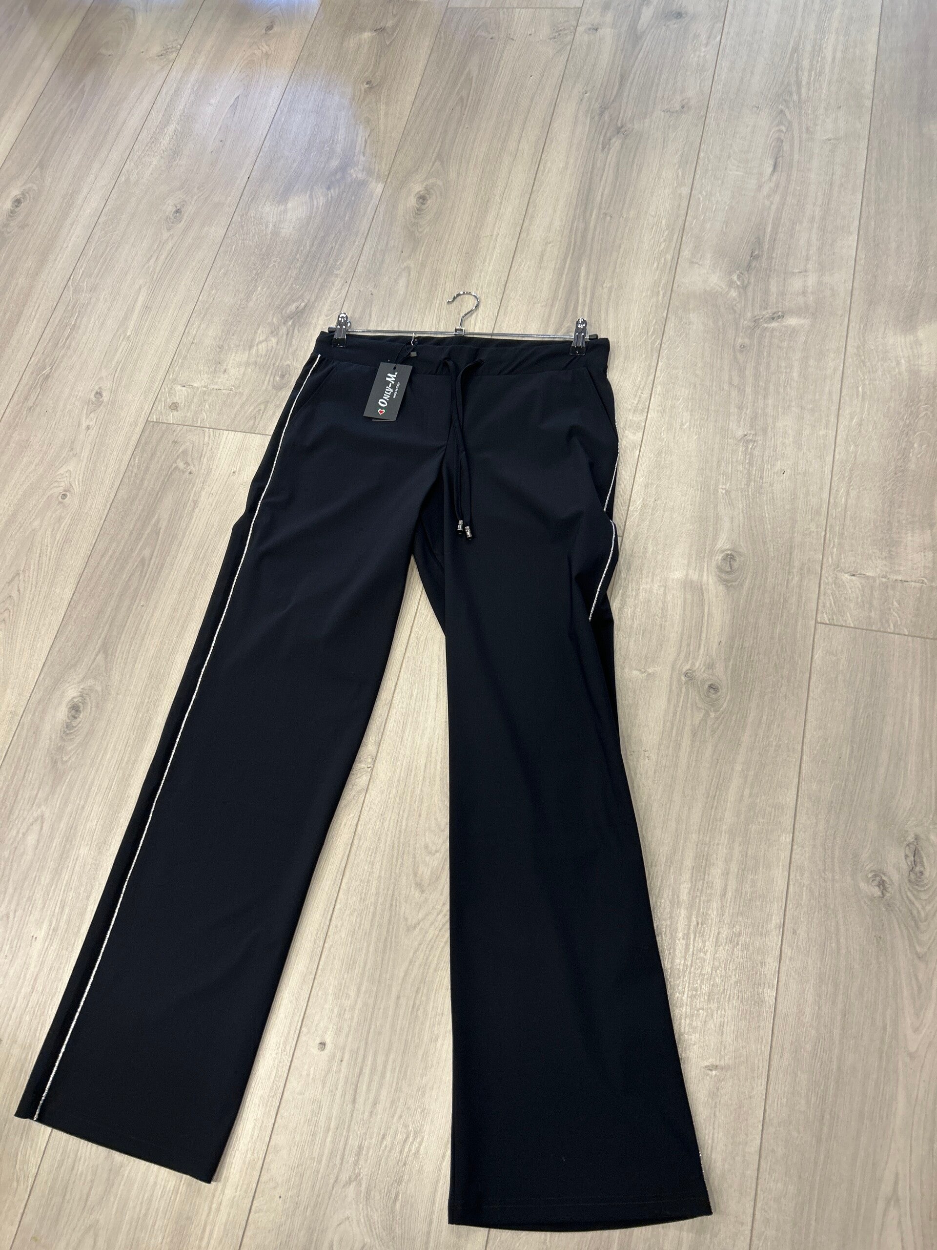 ONLY M SPECIAL - 037 PANTALON WIJD STRONG NERO/ARGENTO