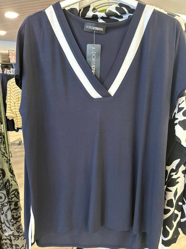 Doris Streich 572270 donker blauw hals wit