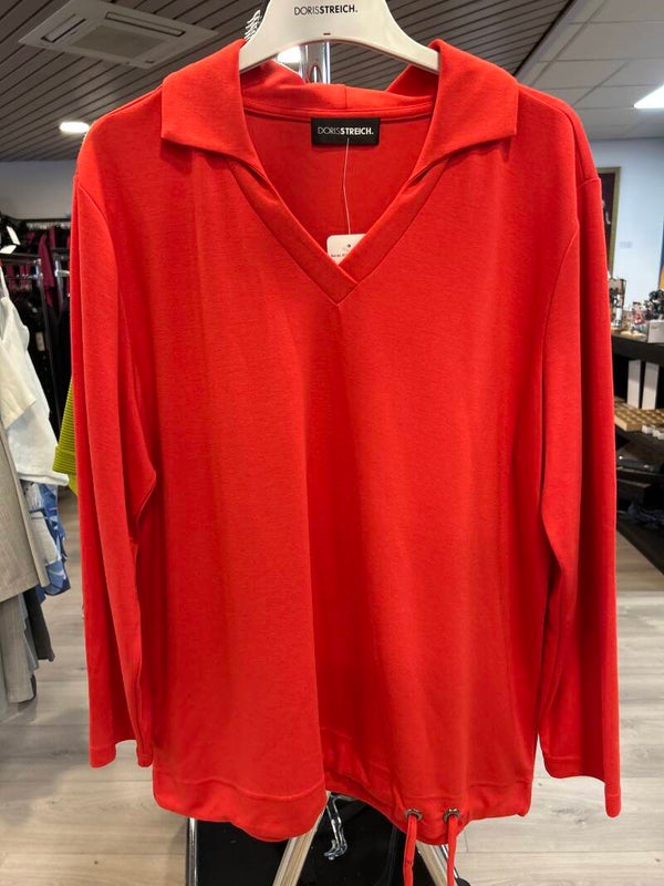 Doris Streich 313115 Sweater Rood V hals