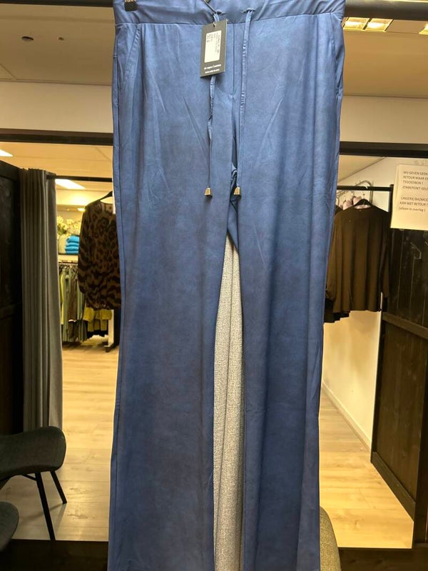 Only M 225.53 Pantalon Flair Suede Blu