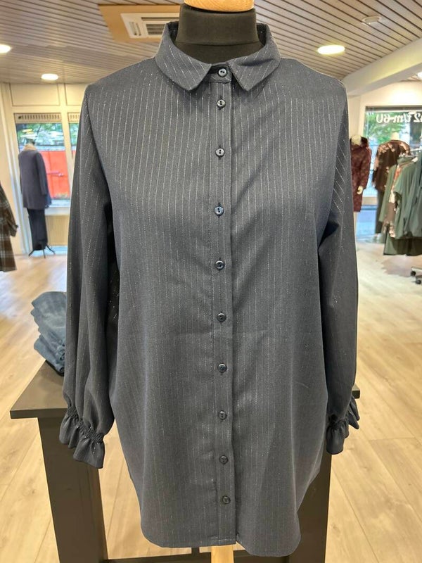 Only M 234.67 Blouse Roezelmanchet Lurex  Blu