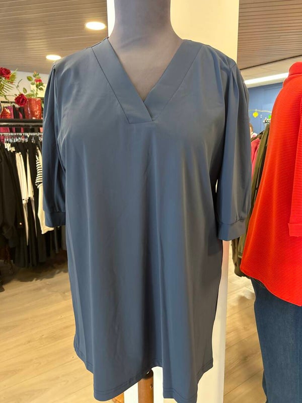 Only M 063 Shirt Pofmouw Blu Grigio