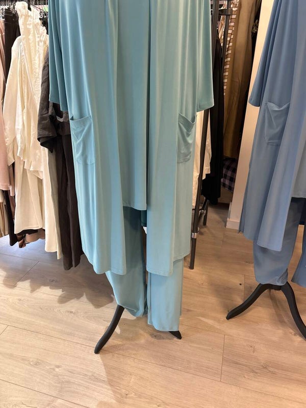 Only M Basis 195 Dolce pantalon wijd Menta