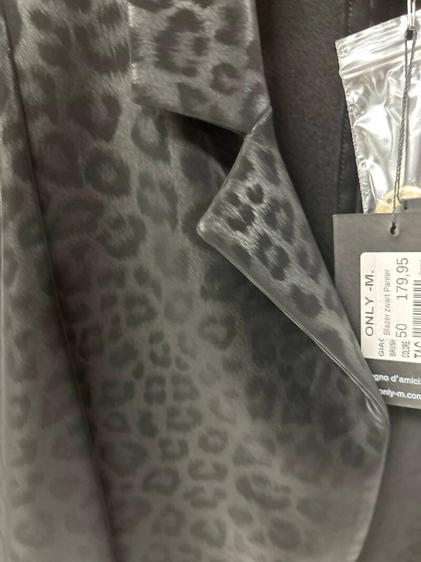 Only M 234.31 Blazer Lang Brushed Animal Zwart