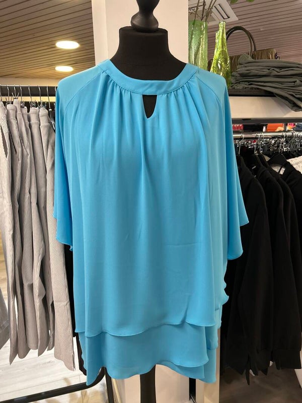 Only M 21762 tuniek Dubbel Knoopje achter Gala Aqua
