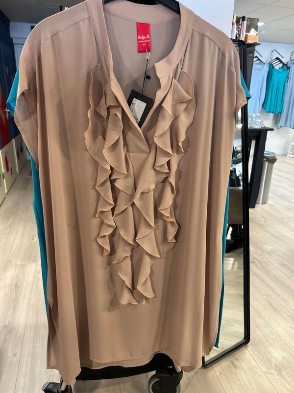 Only M 41 Blouse Gala met Roezel  Sabbia