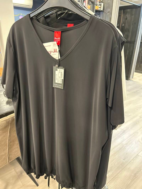 Only M maglia v hals met koortje zwart