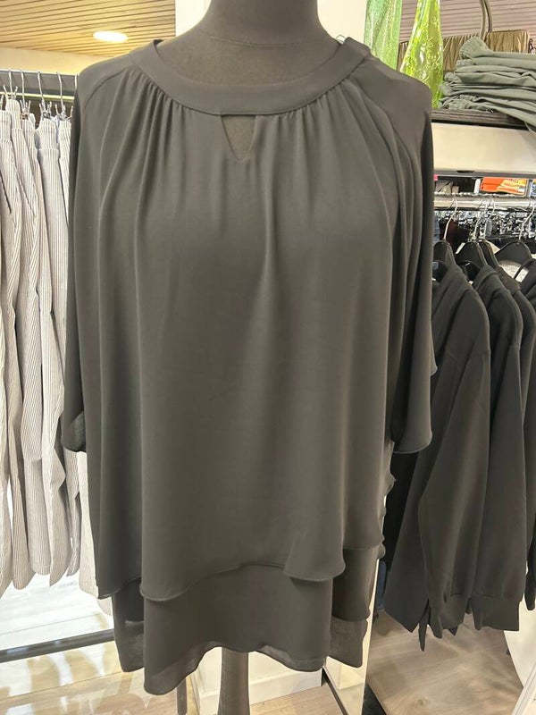 Only M 21762 tuniek Dubbel Knoopje achter Gala Zwart