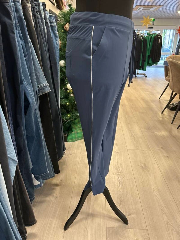 Only M Pique  048 Pantalon 7/8  Piping Jeans Blauw/Agento