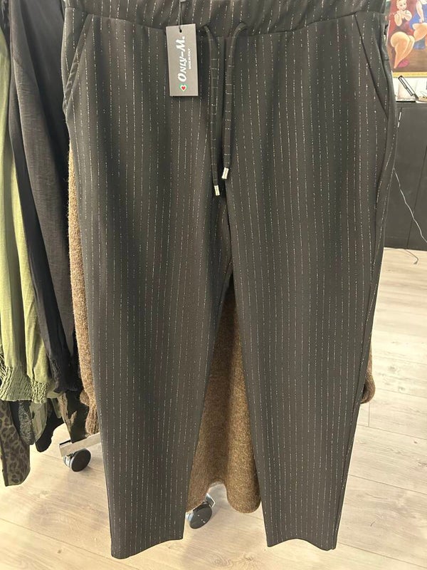 Only M Pantalon 22301 Lurex Zwart