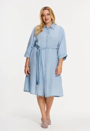 Yoek dress indigo Lyocel