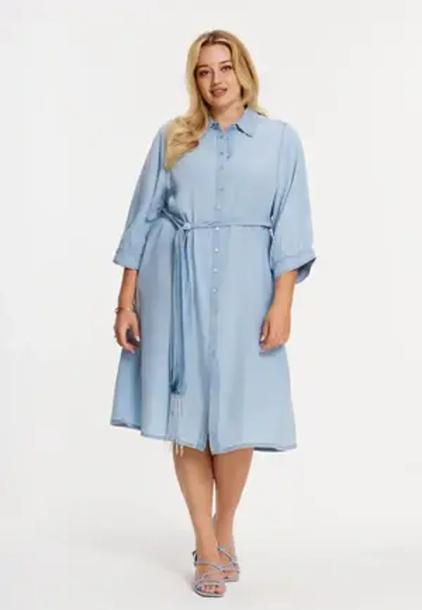 Yoek  361776 dress indigo Lyocel