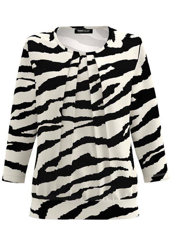 Frank Walder 726423505 Shirt/Blouson Zwart/Wit