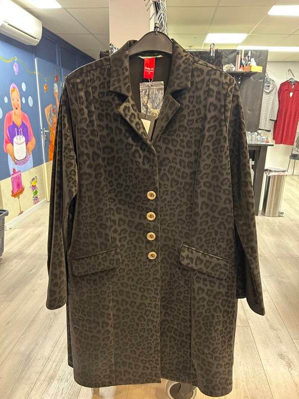 Only M 234.31 Blazer Lang Brushed Animal Zwart