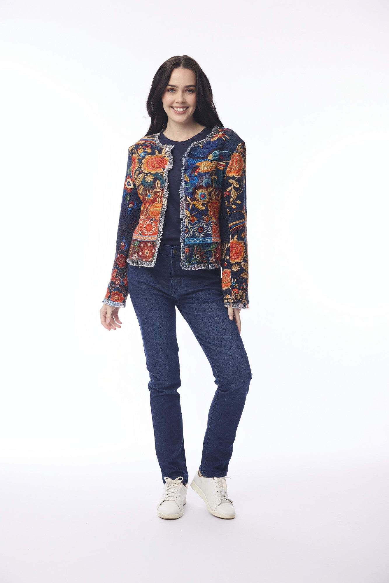 Orientique 62814 Jacket Cropped Embroidery