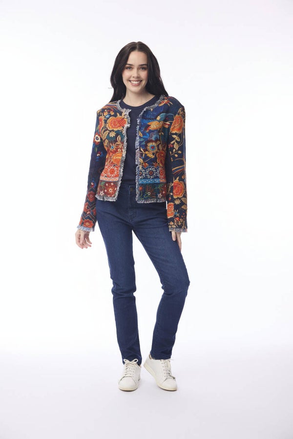 Orientique 62814 Jacket Cropped Embroidery
