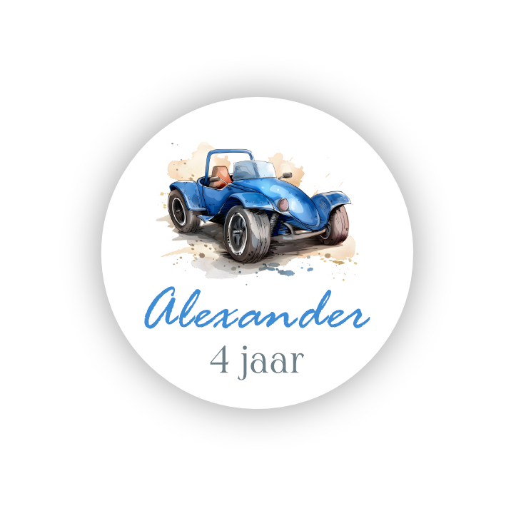 Sticker Auto Blauw