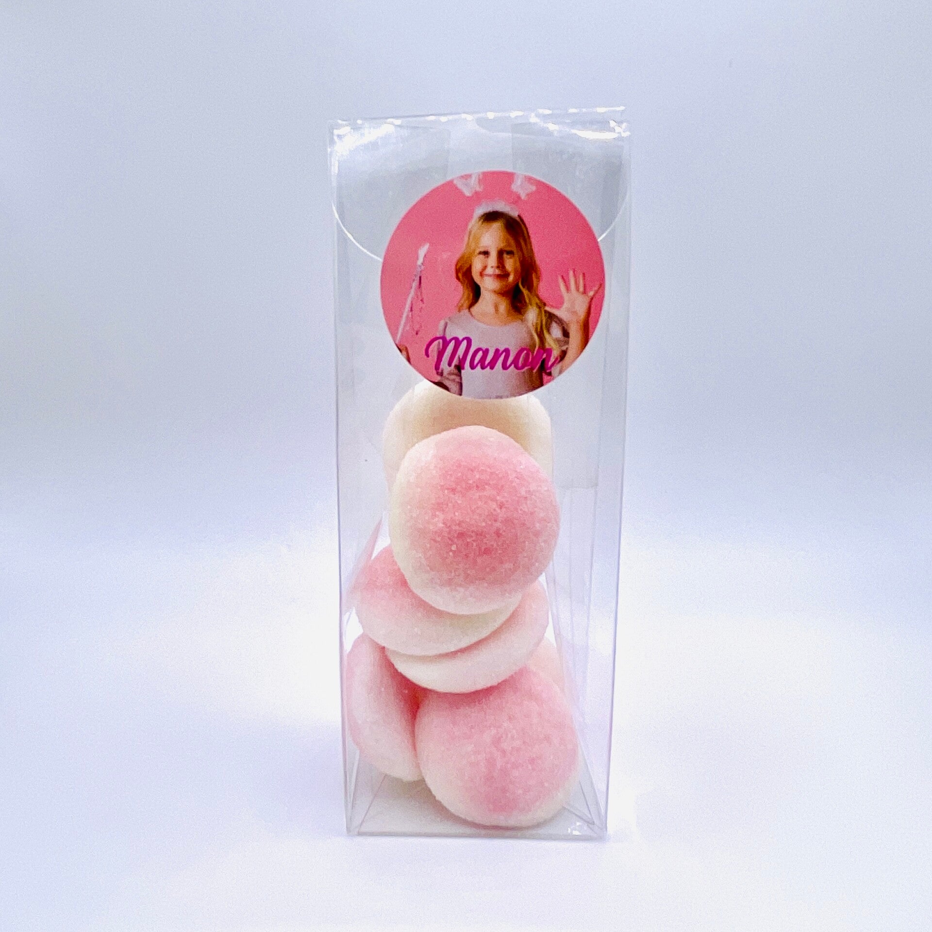 Hoog mica tasje met snoep