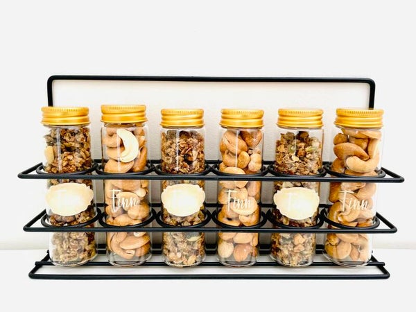 Zwarte metalen houder