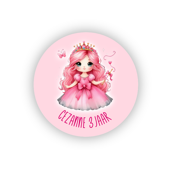 Sticker Prinses Roze