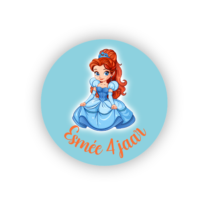 Sticker Prinses Blauw