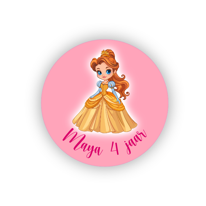 Sticker Prinses Geel