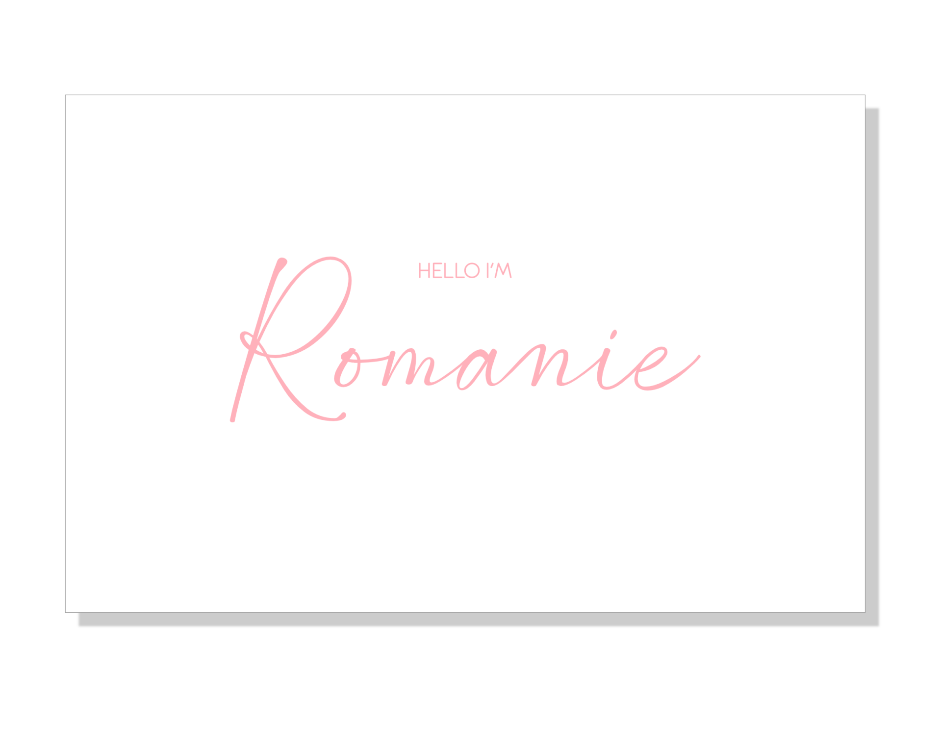 Strak geboortekaartje lichtroze