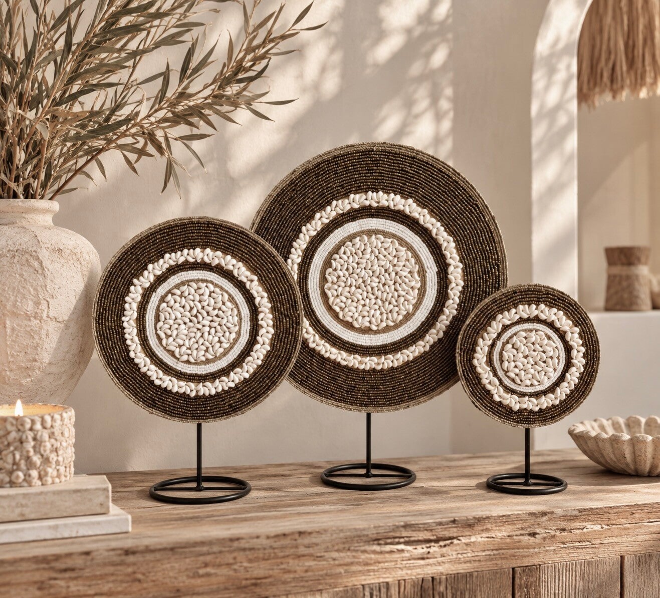 Schelpenketting circle goud